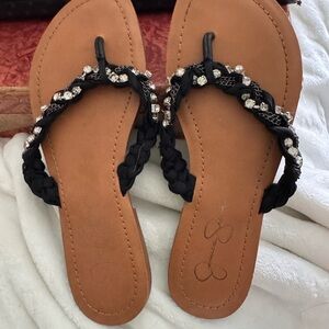 Jessica Simpson Black and Tan Sandals new size 8